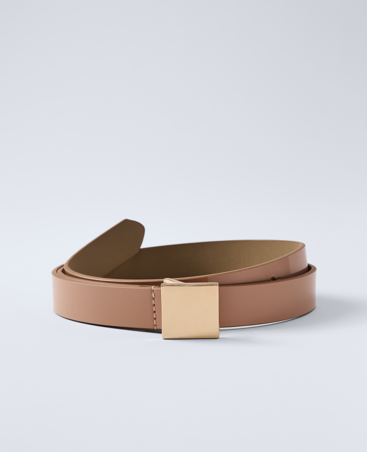 Patent Leather Square Buckle Belt display picture 2