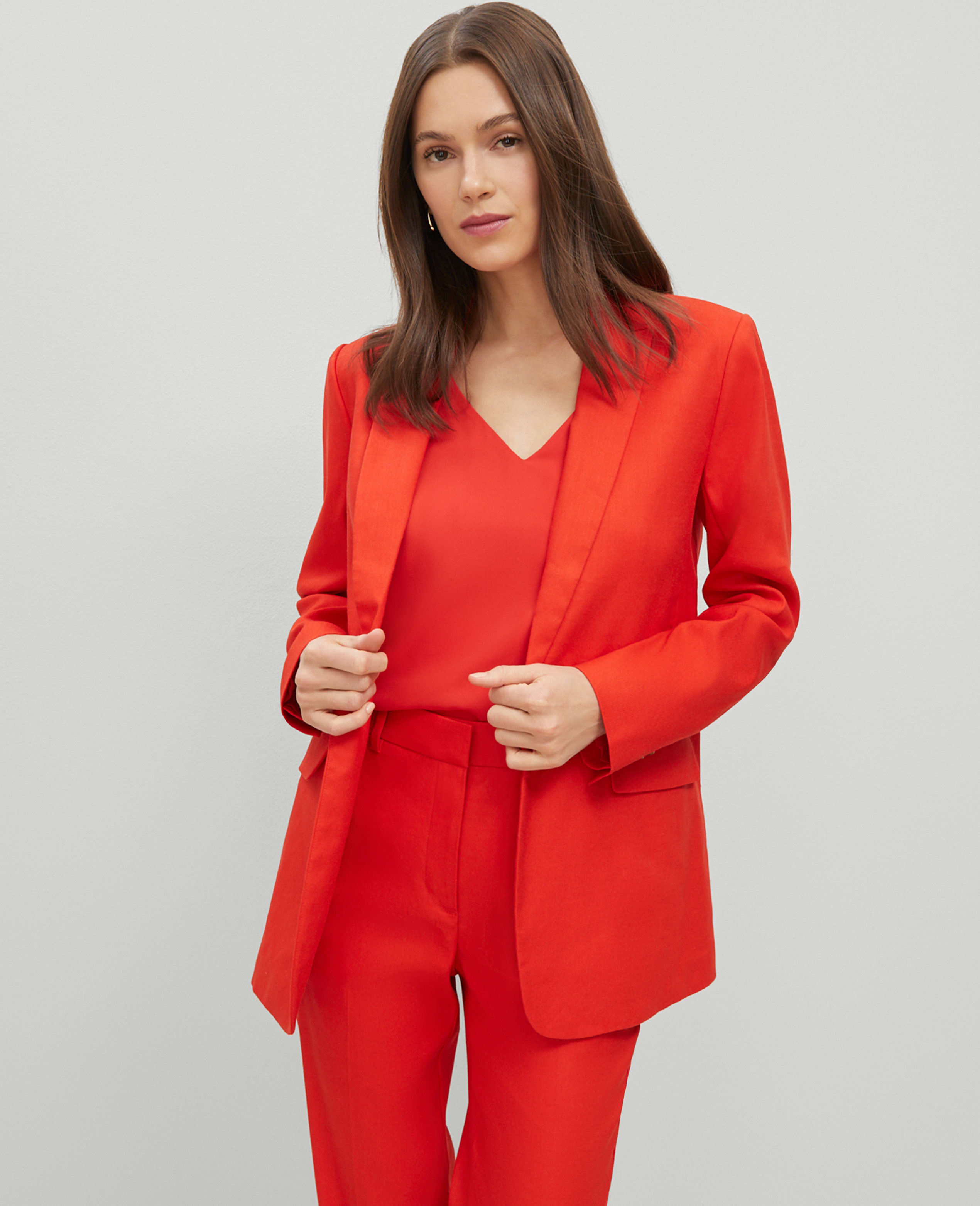The Longline Blazer in Linen Blend