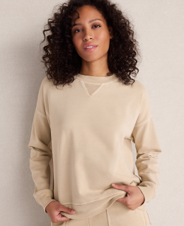 Haven Well Within Garment-Dyed Organic Cotton Terry Crewneck