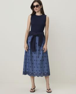 Weekend Eyelet Midi Skirt