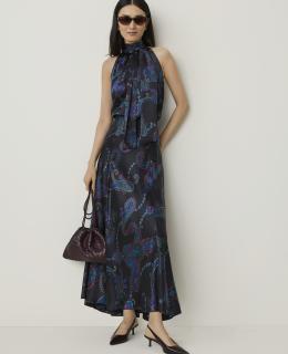 Studio Collection Paisley Flare Maxi Skirt in Silk