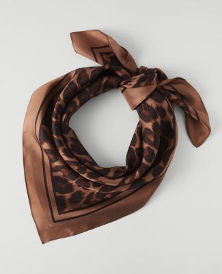 Animal Print Silk Scarf