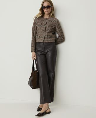 The Jayne Crop Trouser in Faux Leather