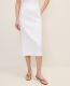 The Column Midi Skirt in Linen Blend - thumbnail 3