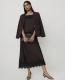 Lace Trim Midi Slip Skirt in Satin - thumbnail 2