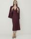 Lace Trim Satin Midi Slip Dress - thumbnail 4