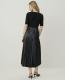 Pleated Midi Dress in Faux Leather - thumbnail 3