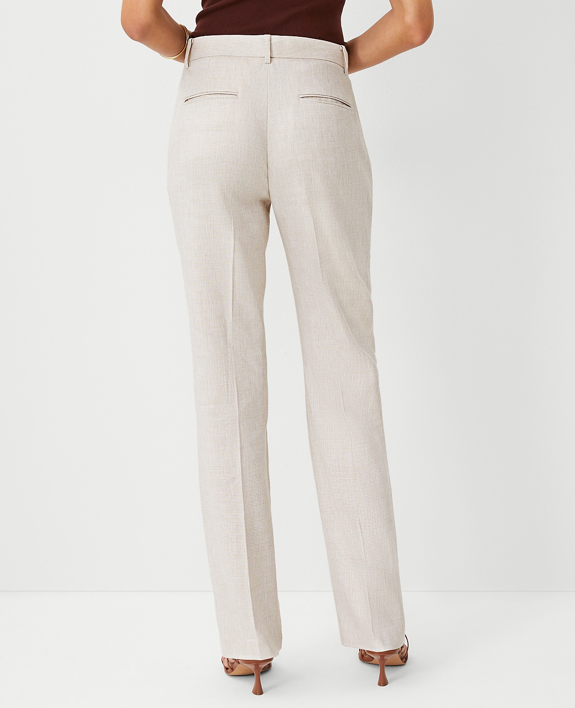 The Tall Sophia Straight Pant in Linen Blend