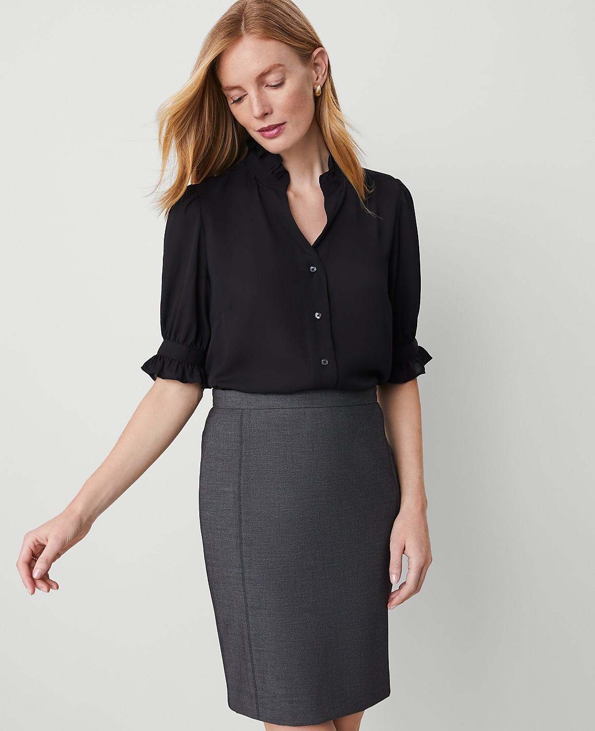 Ruffle Collar Shirt