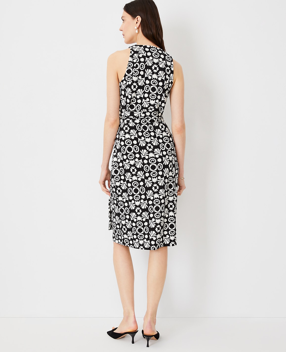 Geo Sleeveless Wrap Dress