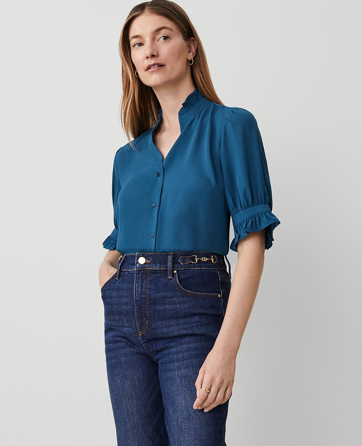 Ruffle Collar Shirt