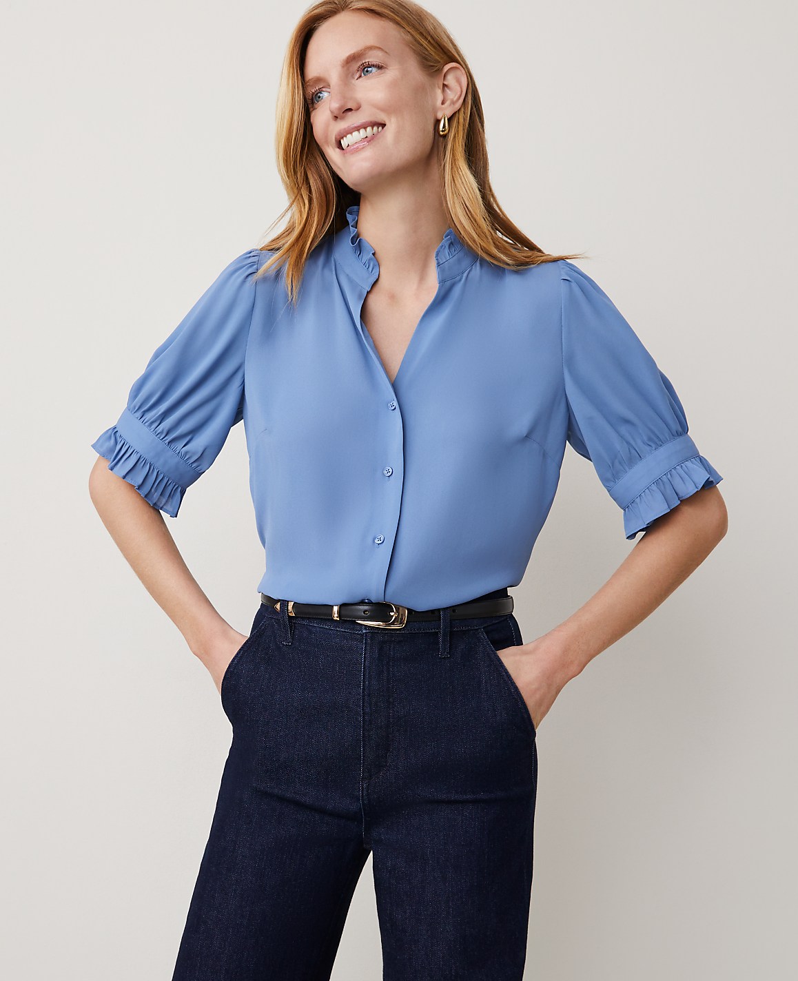 Ruffle Collar Blouse