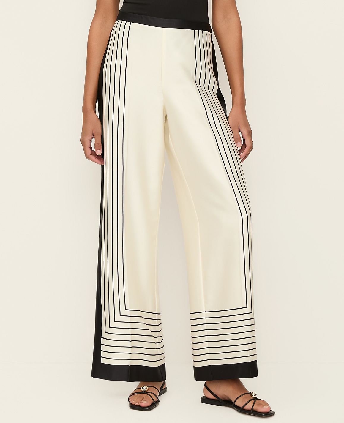 The Pleated Satin Wide-Leg Pant