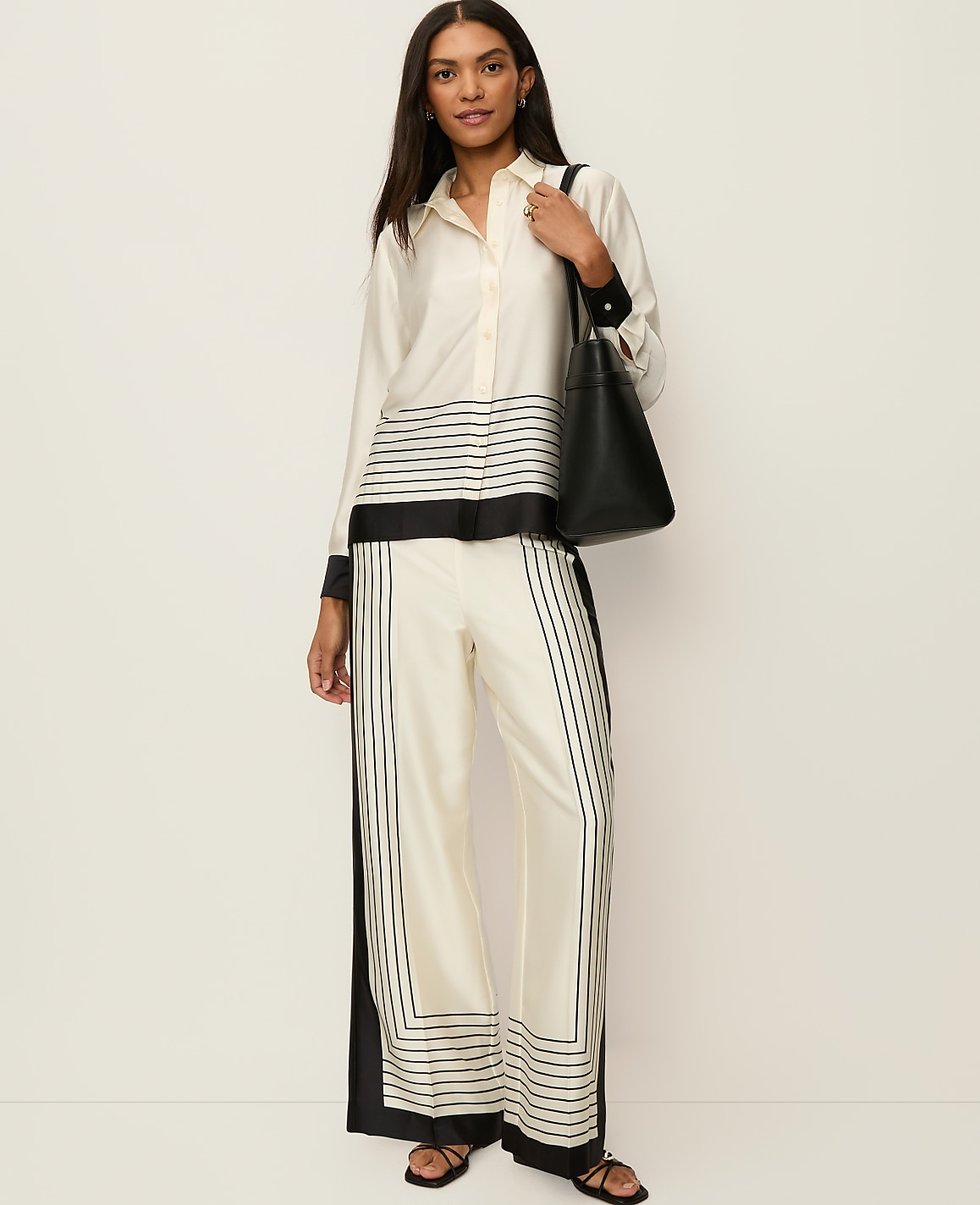 The Pleated Satin Wide-Leg Pant