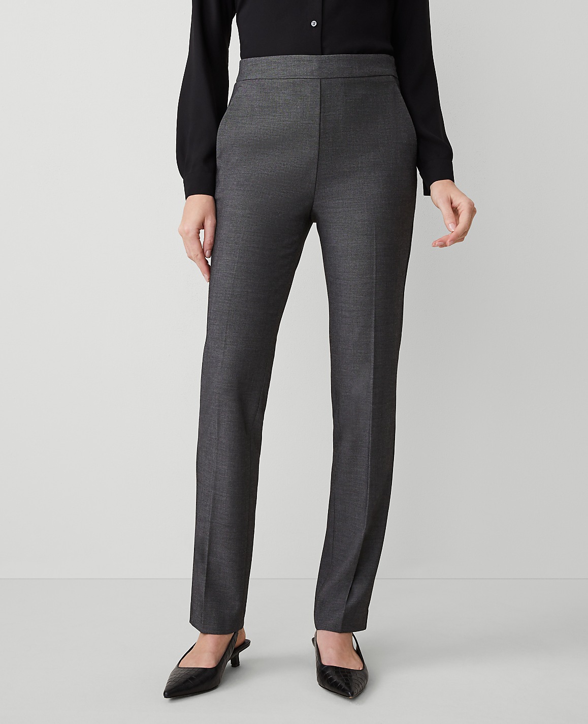 The Side Zip Straight Pant in Bi-Stretch