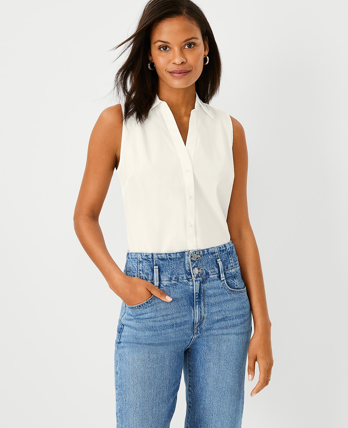 Tall Sleeveless Essential Shirt