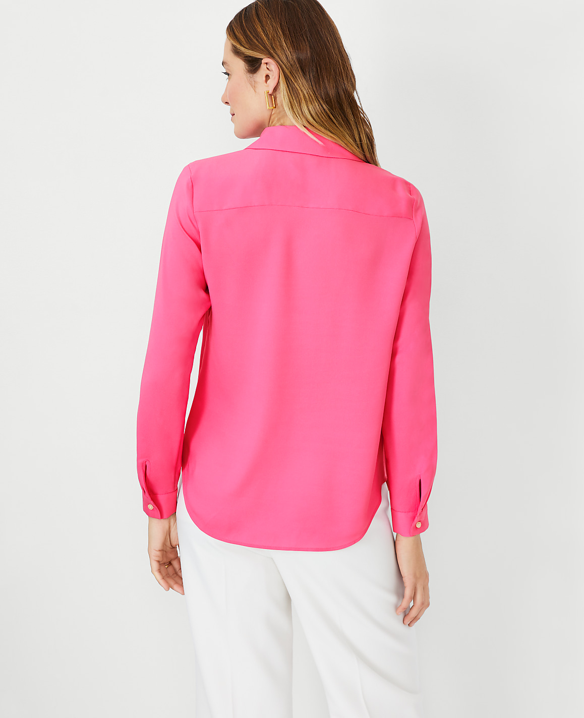 Petite Essential Shirt in Satin