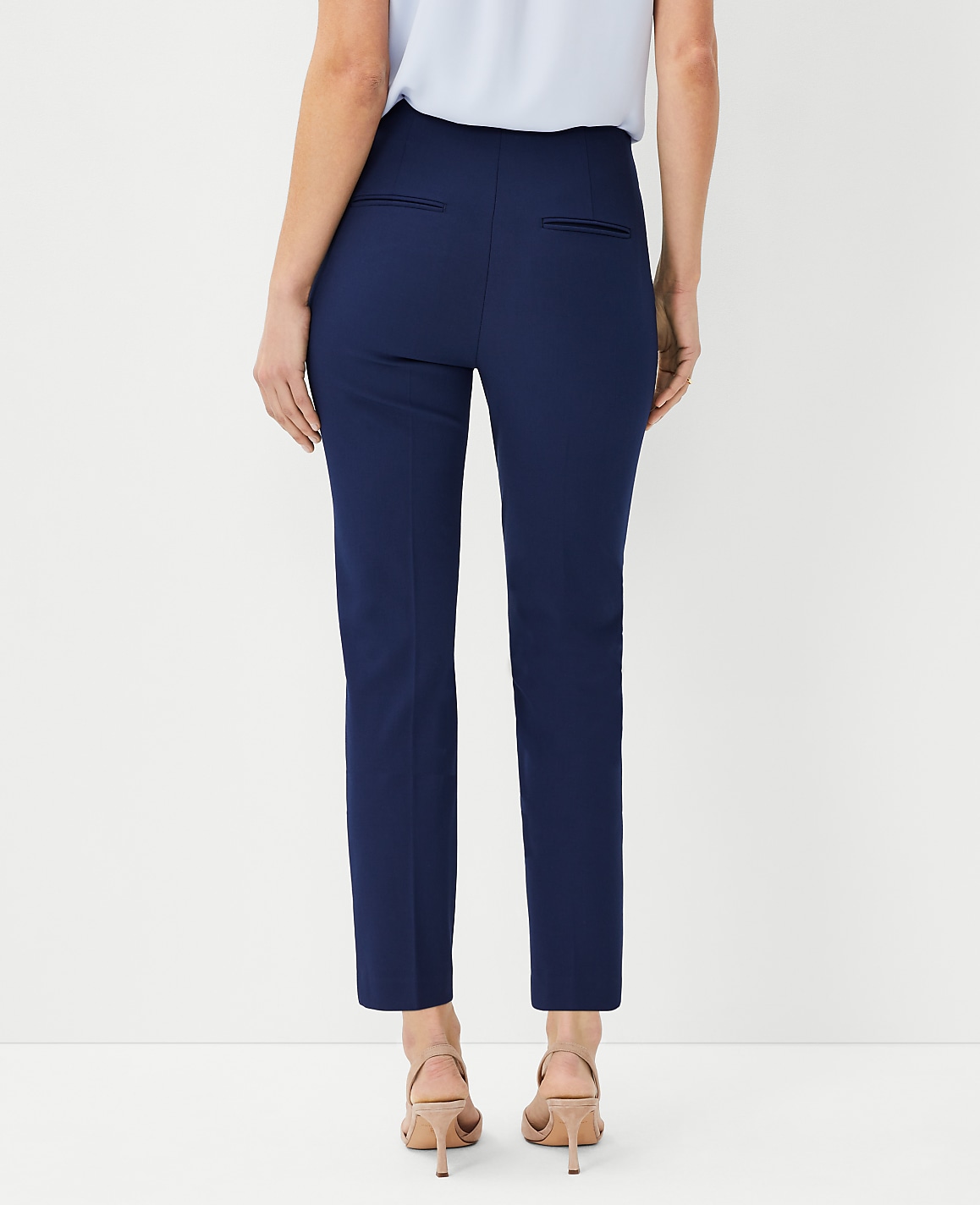 The Petite Side Zip Ankle Pant in Bi-Stretch &mdash; Curvy Fit