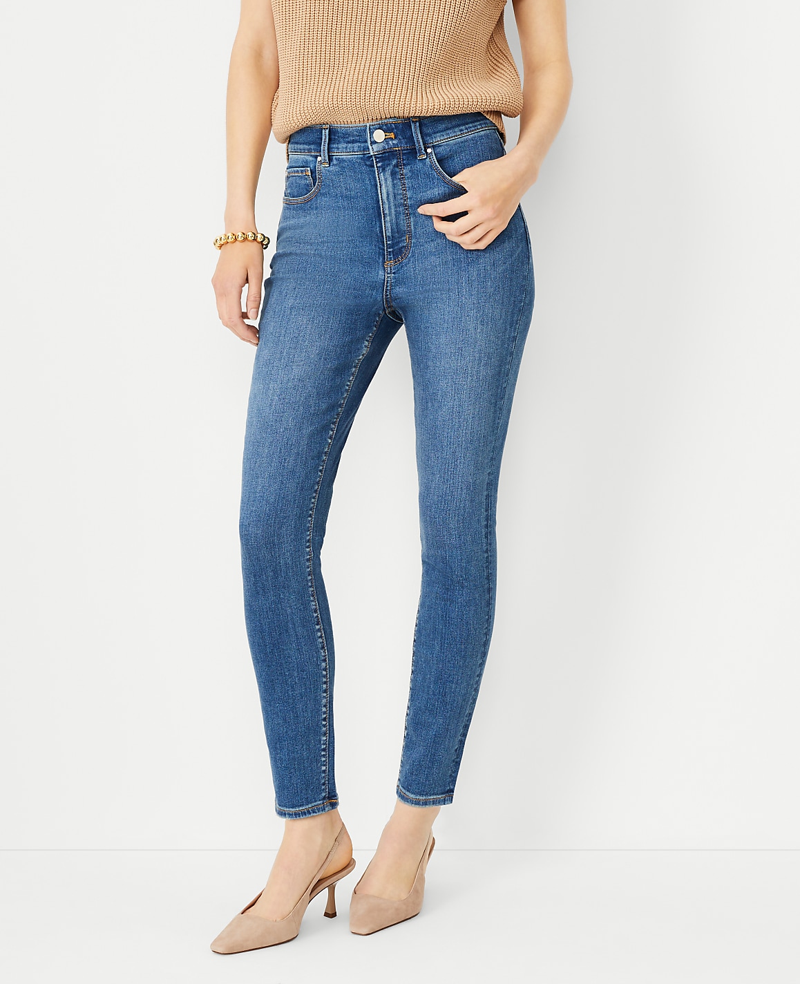 High Rise Skinny Jeans in Classic Indigo Wash