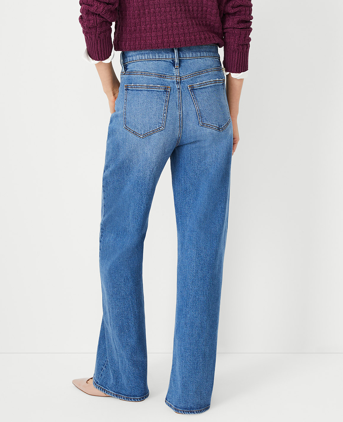 High Rise Wide Leg Jeans in Classic Mid Wash
