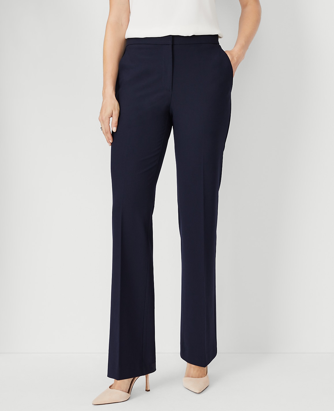 The Petite High Rise Trouser in Seasonless Stretch - Curvy Fit