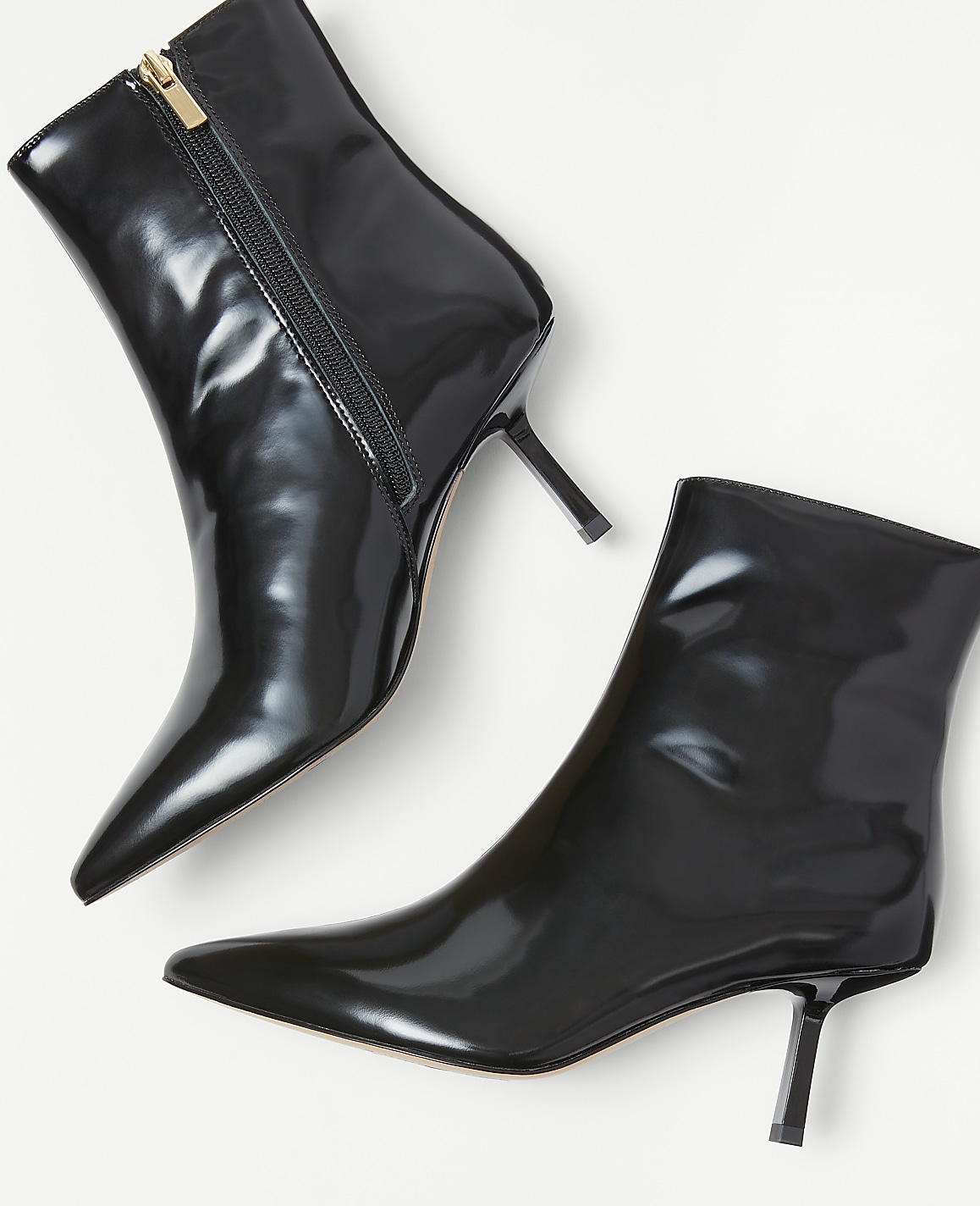 Sculptural Heel Box Leather Booties