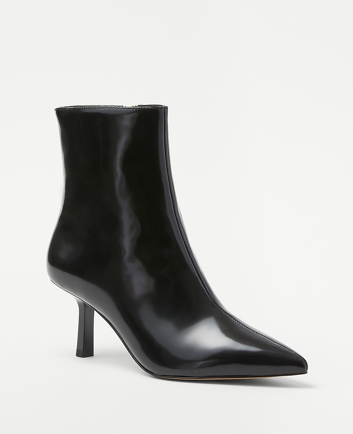 Sculptural Heel Box Leather Booties