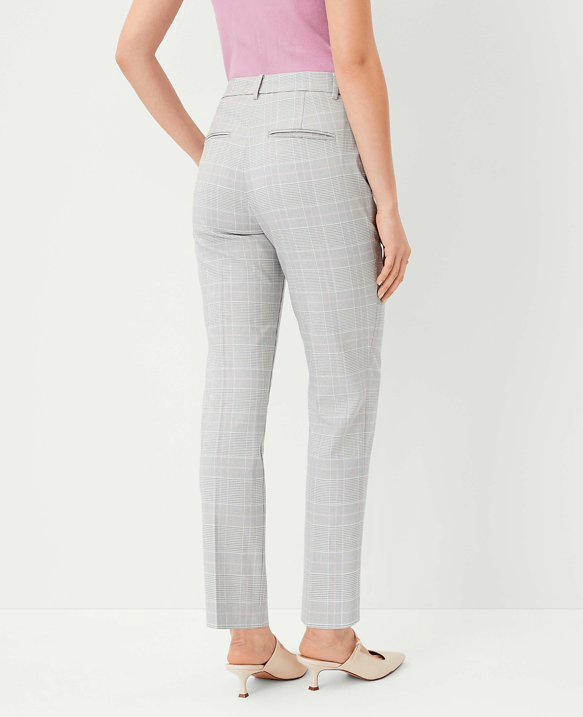 The High Rise Ankle Pant in Plaid image number null