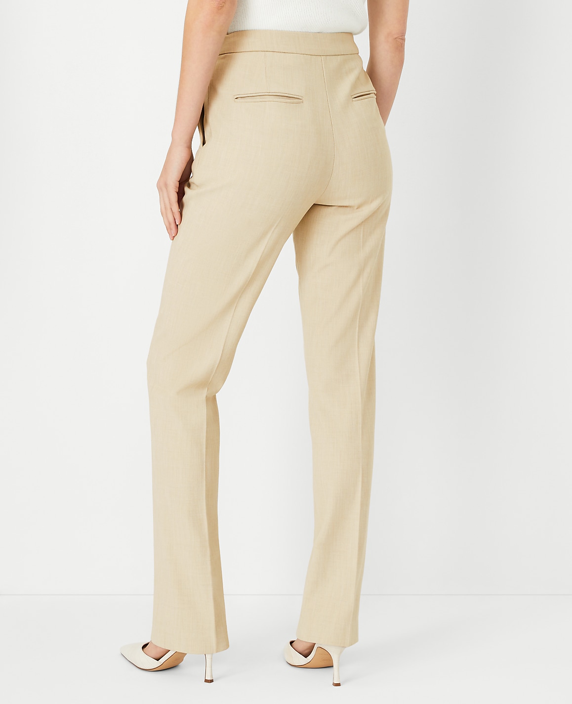 The Tall Side Zip Straight Pant in Bi-Stretch
