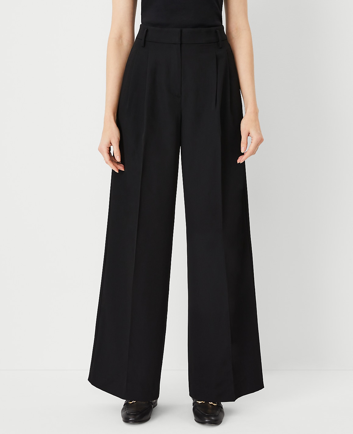 The Petite Pleated Wide-Leg Pant