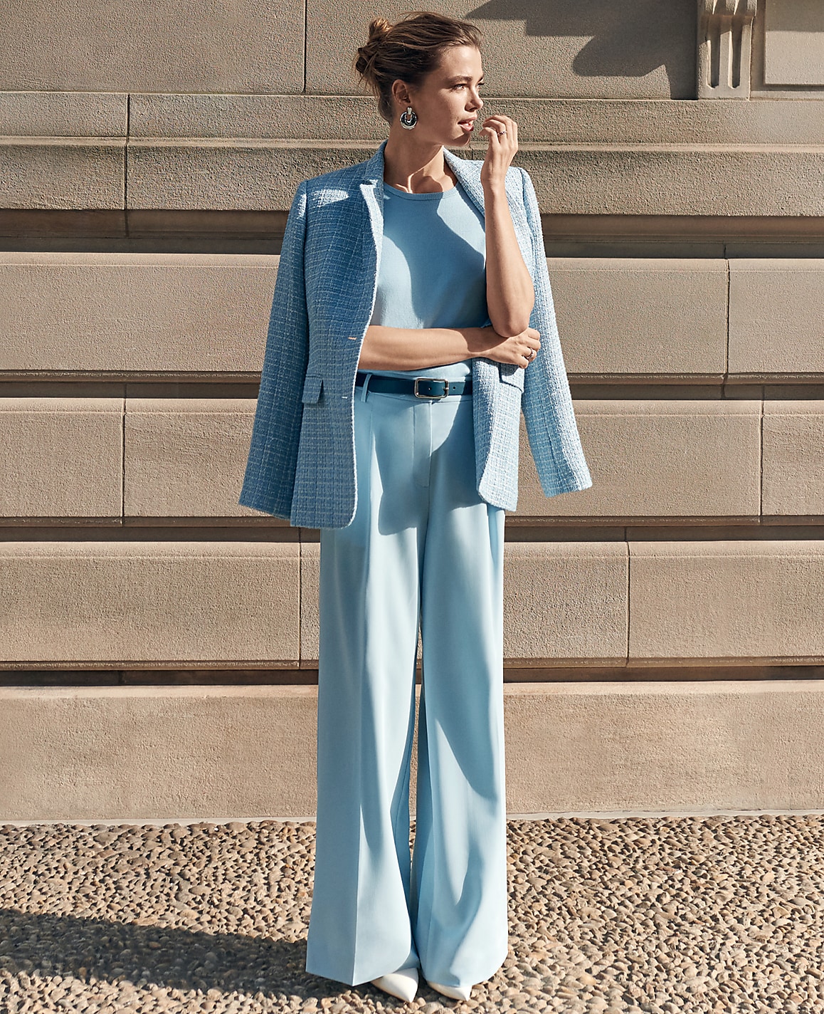 The Petite Pleated Wide-Leg Pant