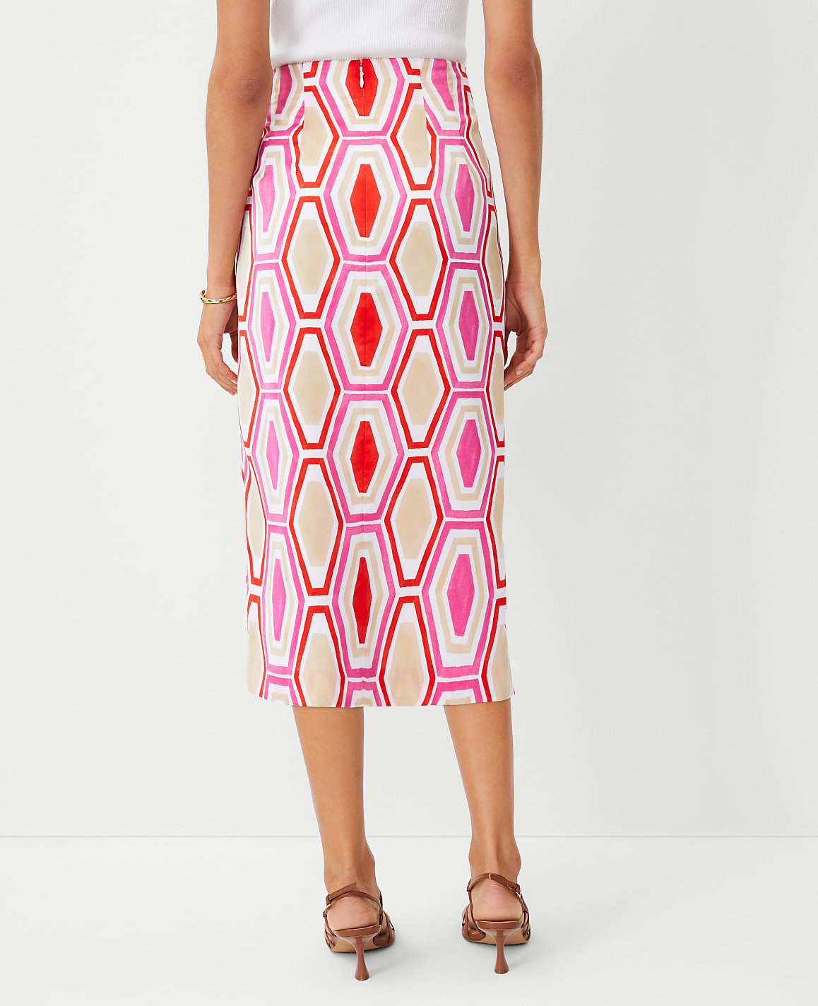Petite Geo Knot Wrap Pencil Skirt