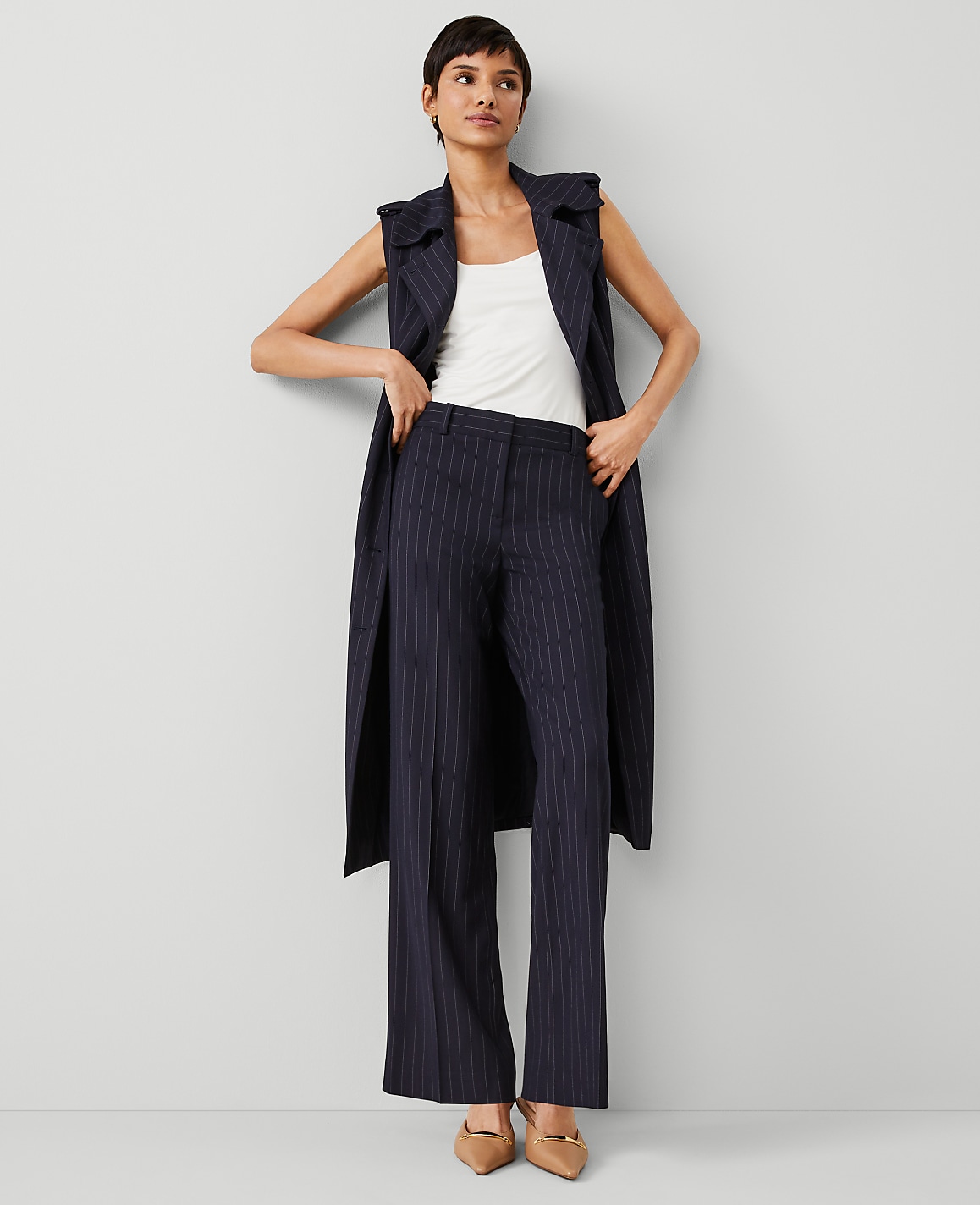 The Jayne Trouser Pant in Pinstripe
