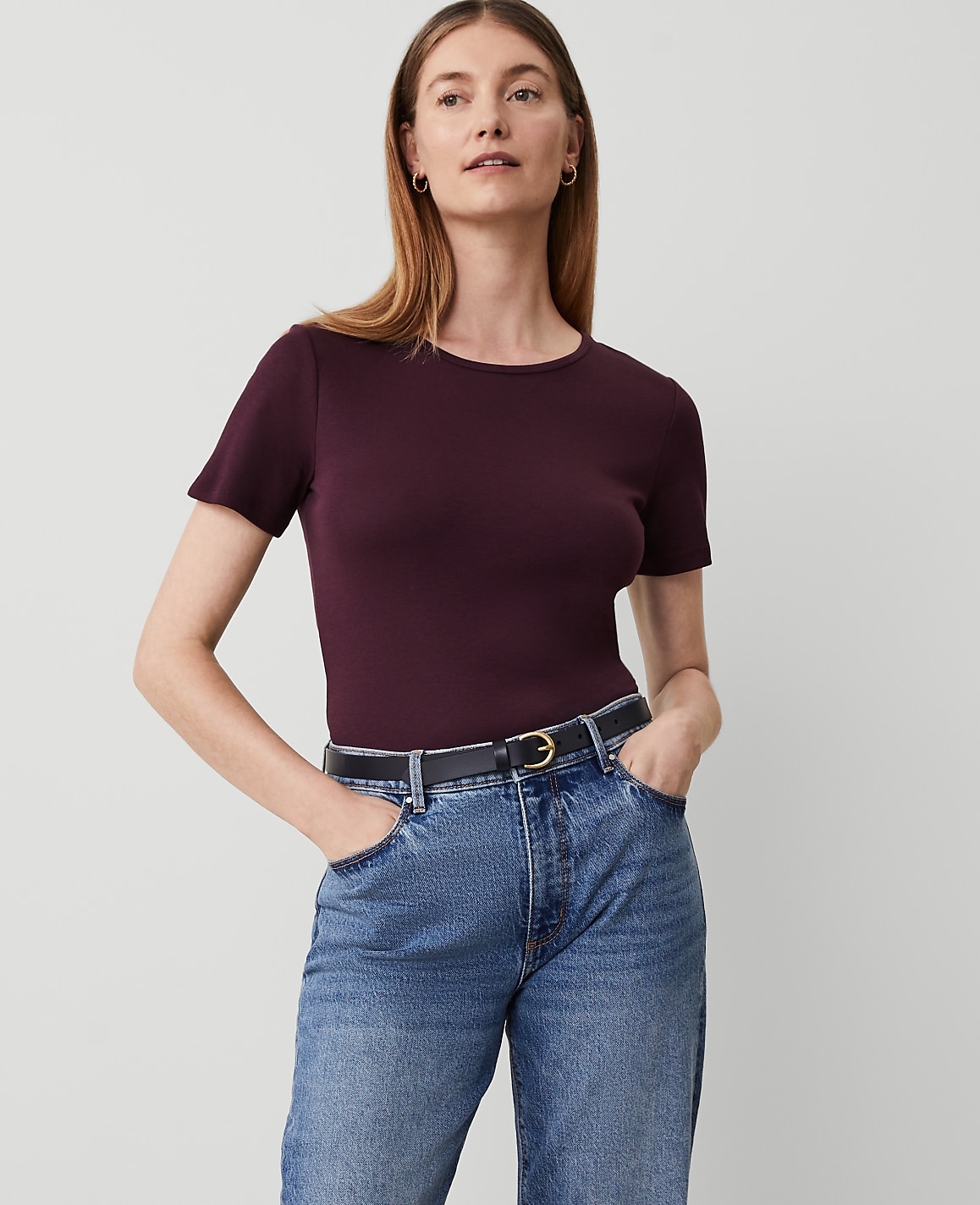Pima Cotton Crew Neck Tee