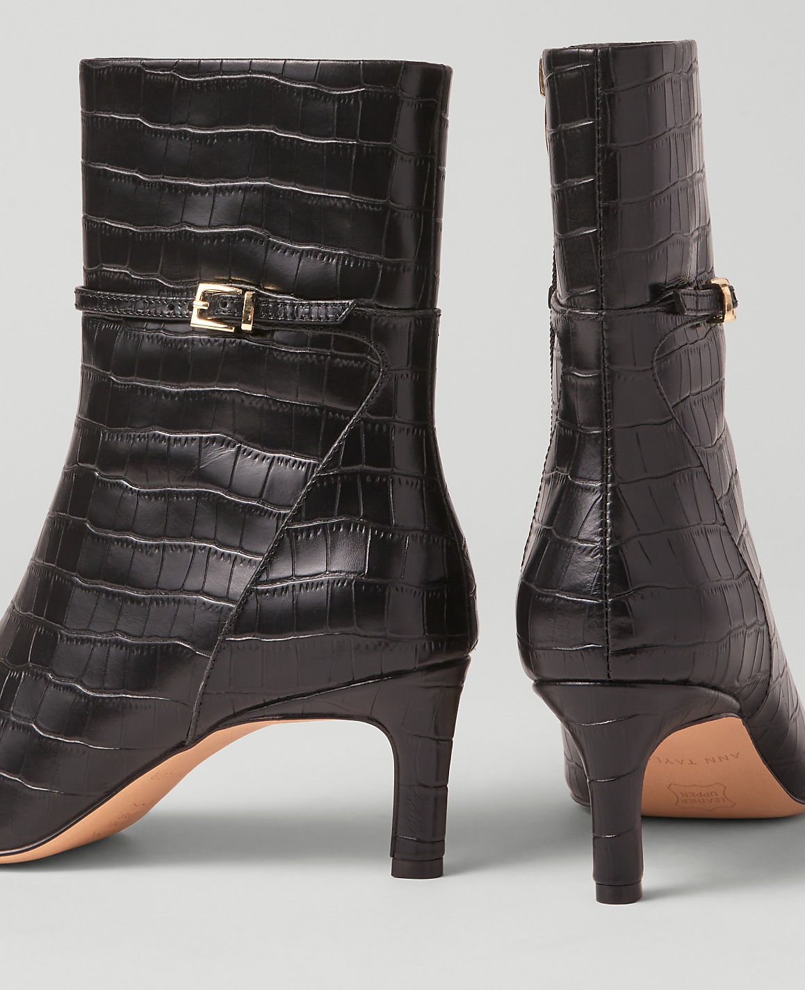 Ankle Chain Croco Bootie