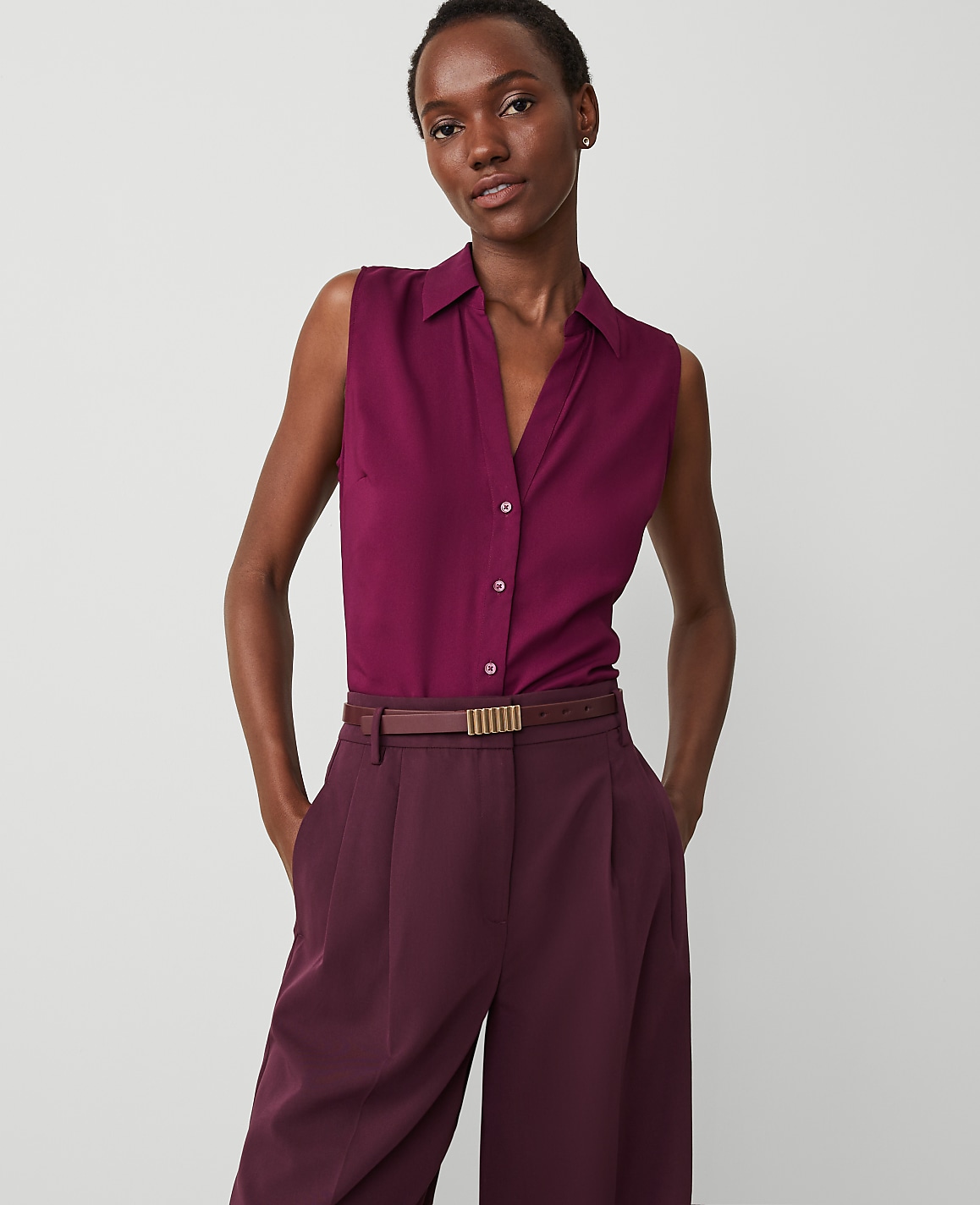 Petite Sleeveless Essential Shirt