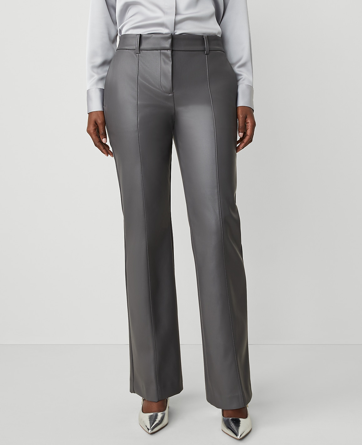 The Petite Jayne Trouser in Faux Leather