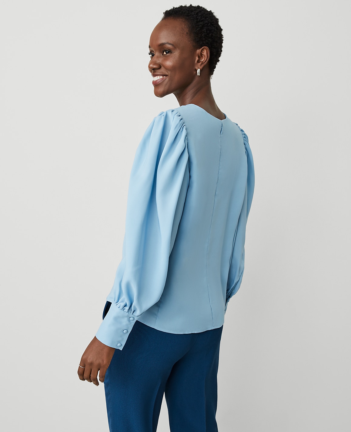 Shirred Cuff Blouse