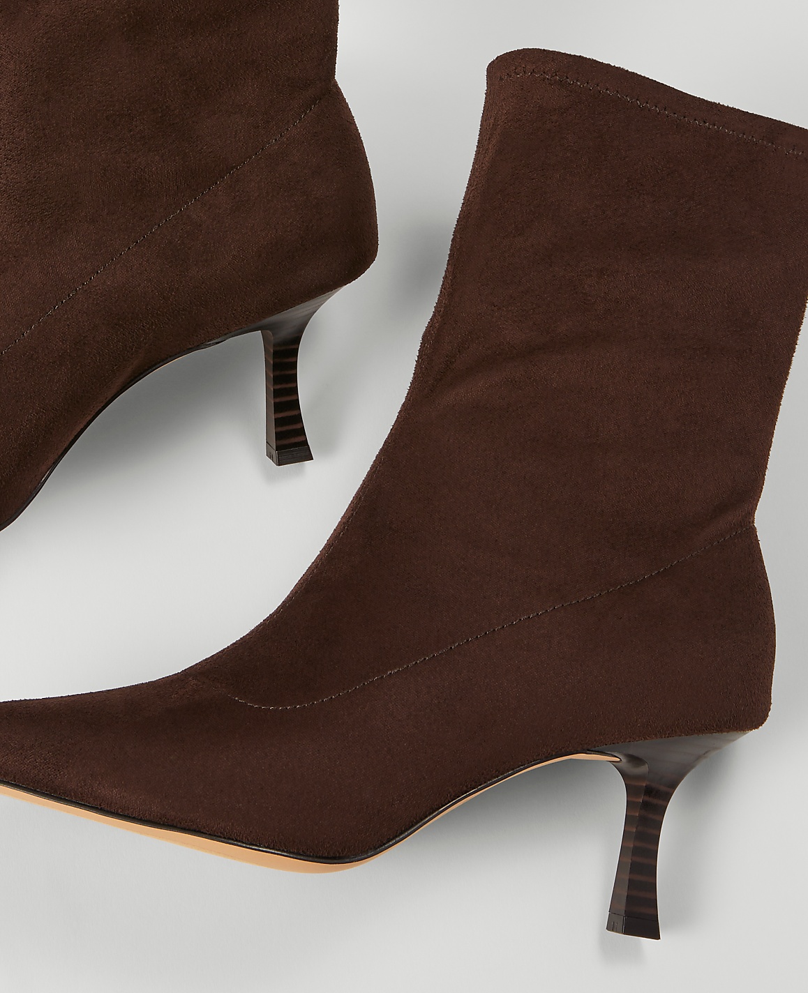 Microstretch Suede Pointy Toe Bootie