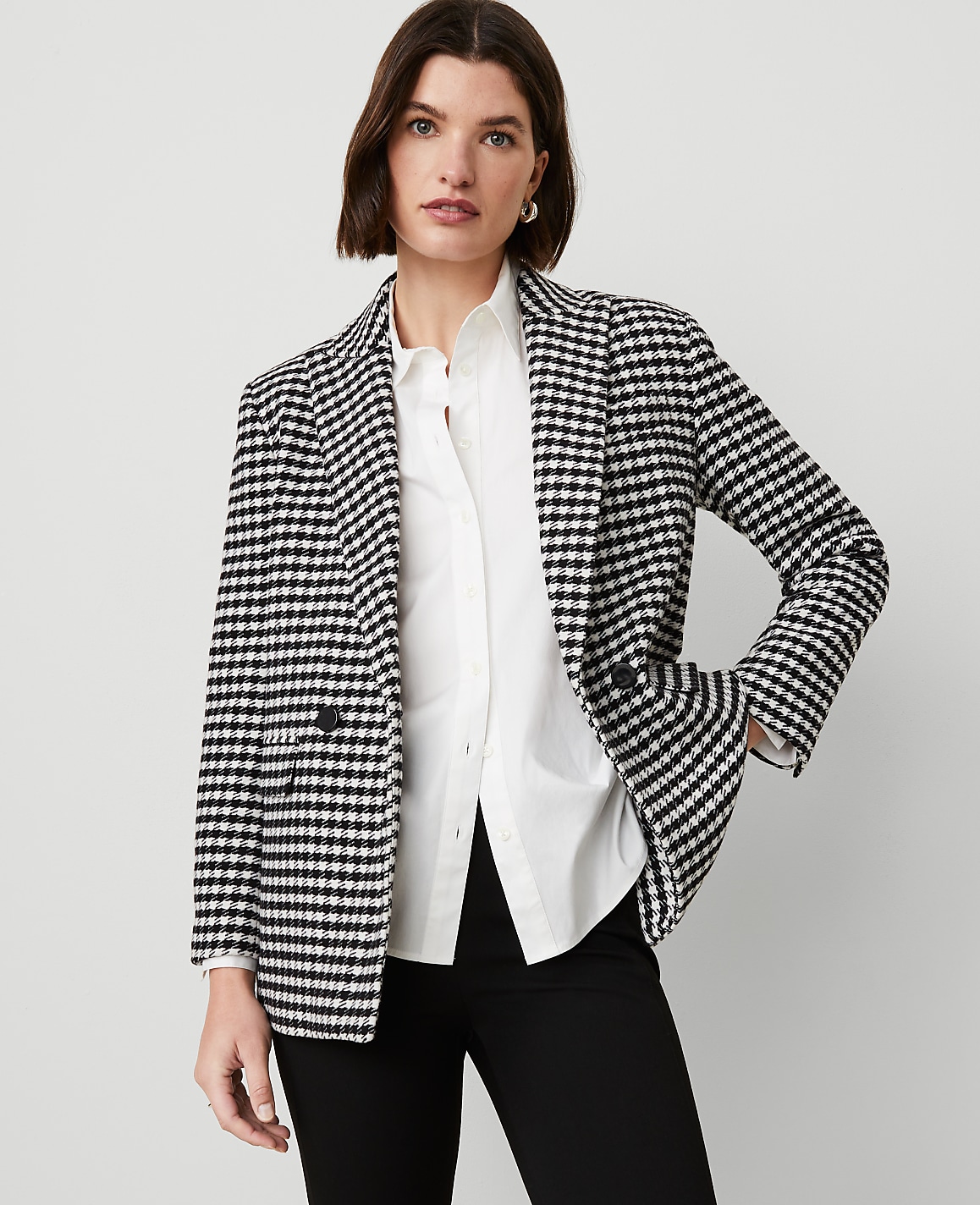 The Checked Relaxed Double Breasted Blazer