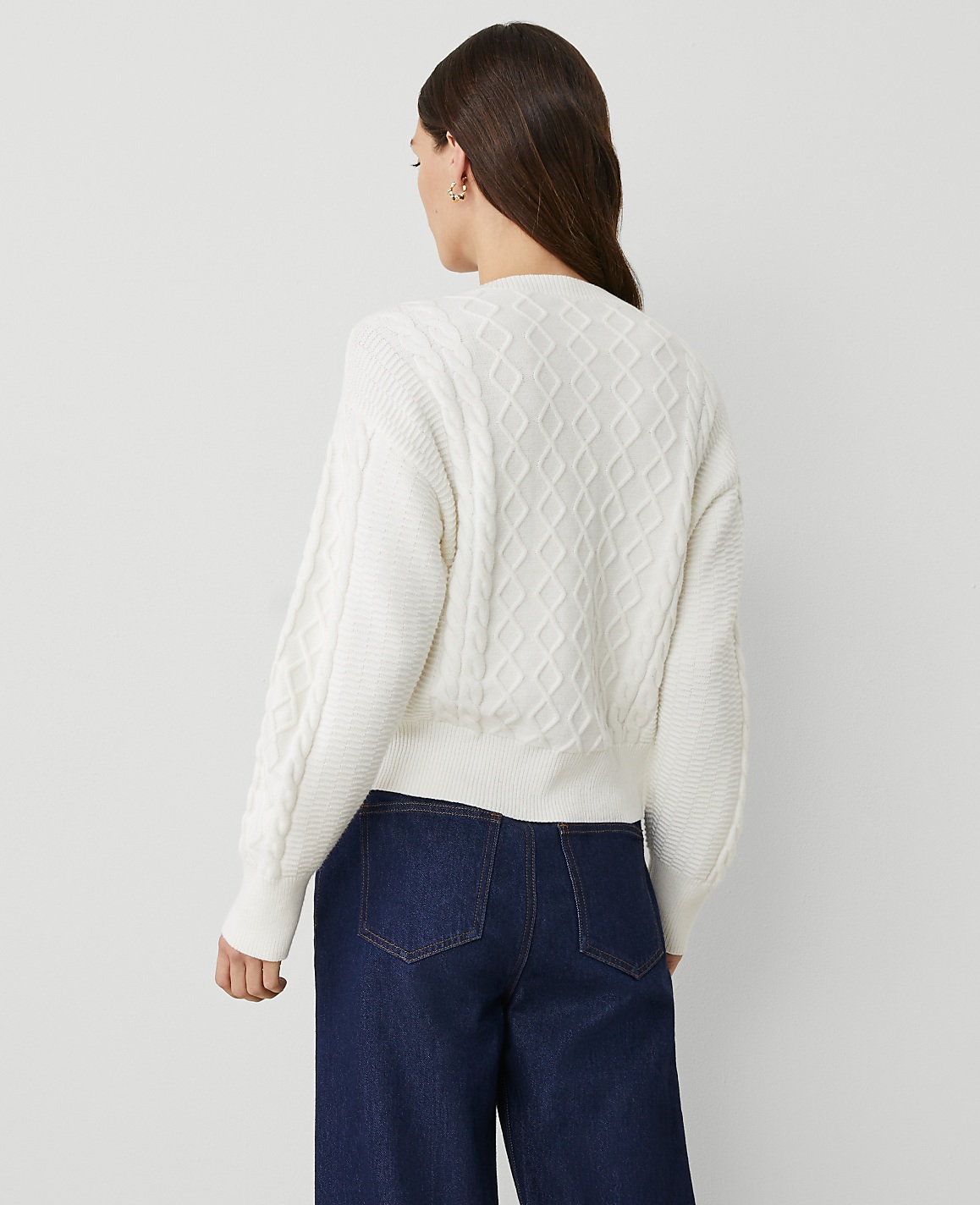 Weekend Collection Cable Henley Sweater