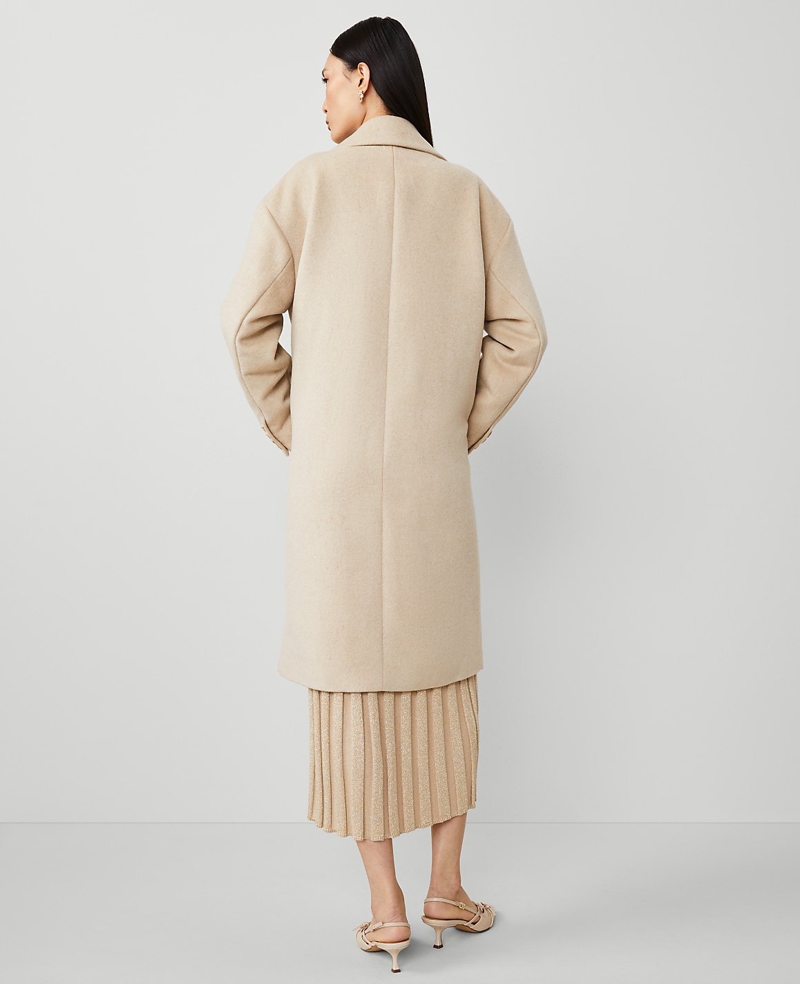 Relaxed Cocoon Double Breasted Coat