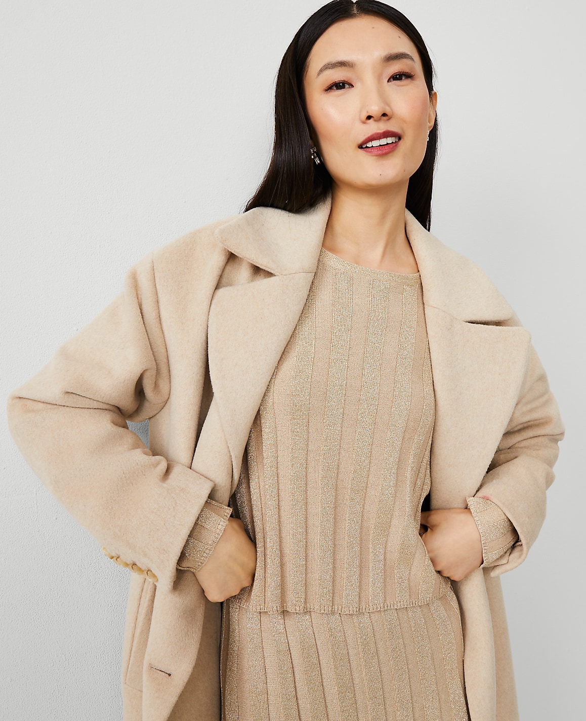 Relaxed Cocoon Double Breasted Coat