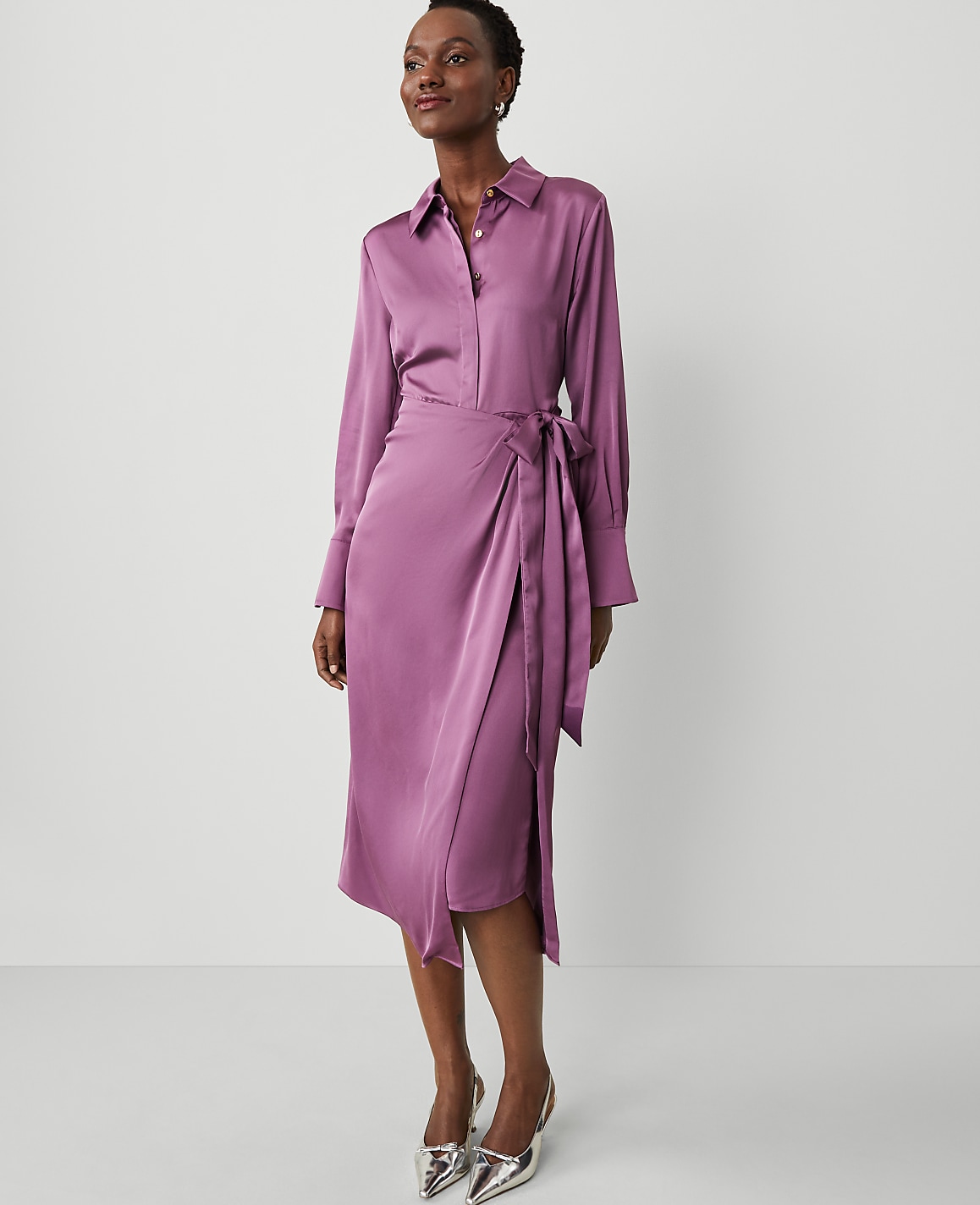 Collared Midi Shirtdress