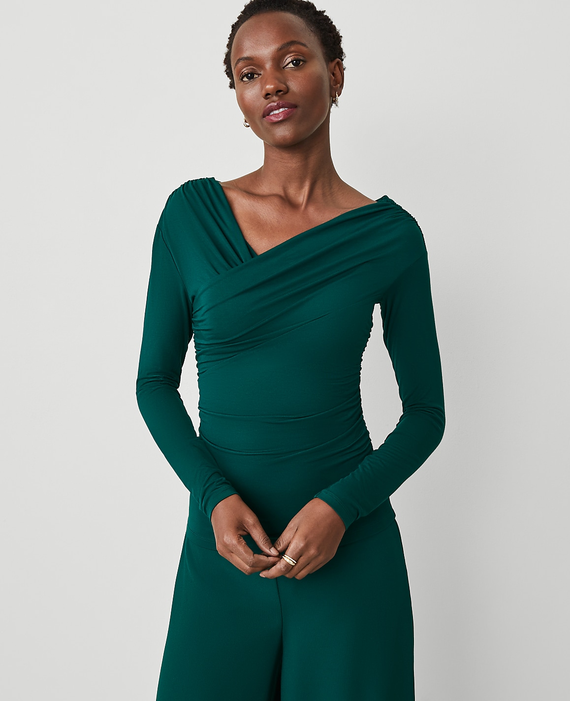 Asymmetric Ruched Top