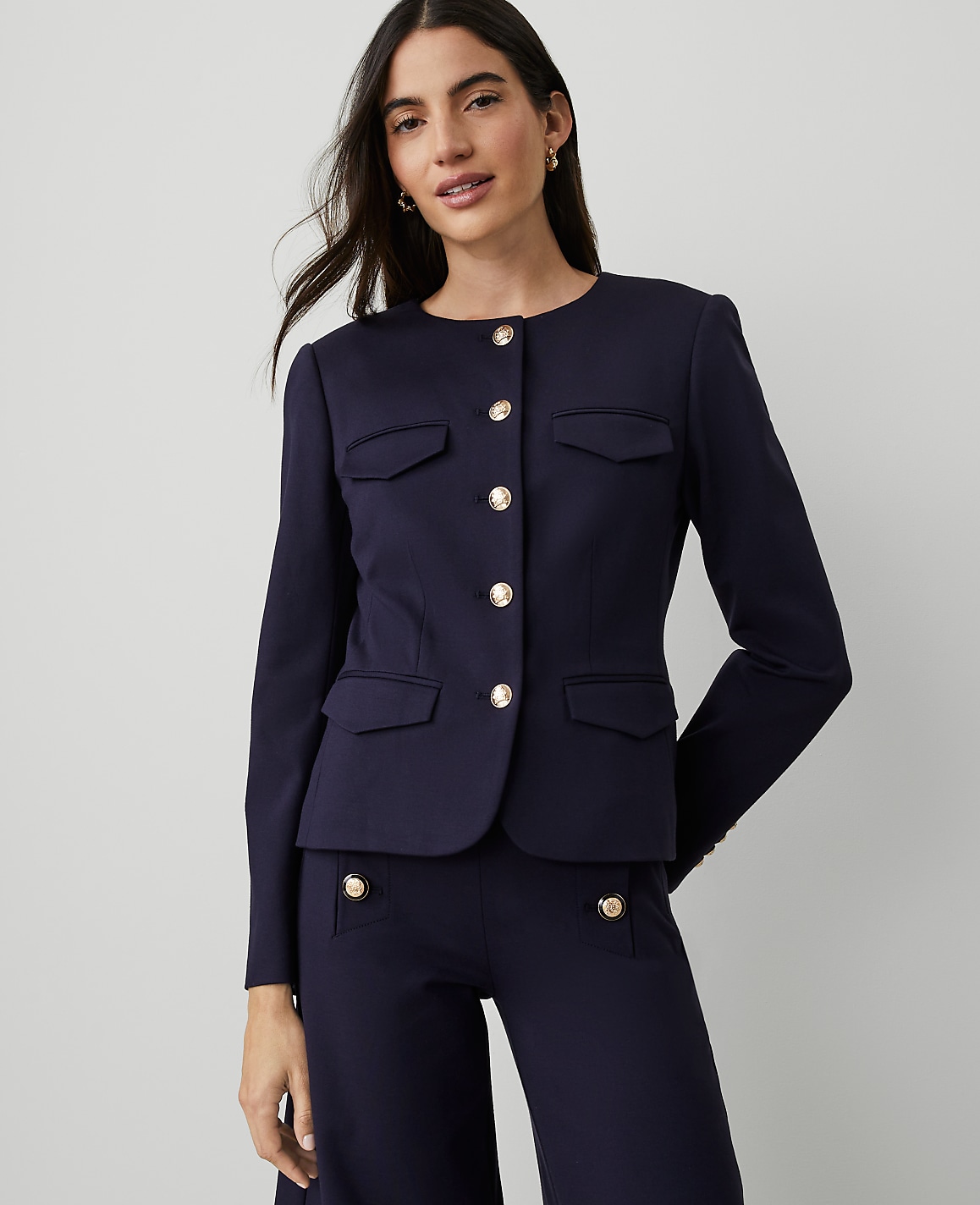 Petite Ponte Crew Neck Jacket