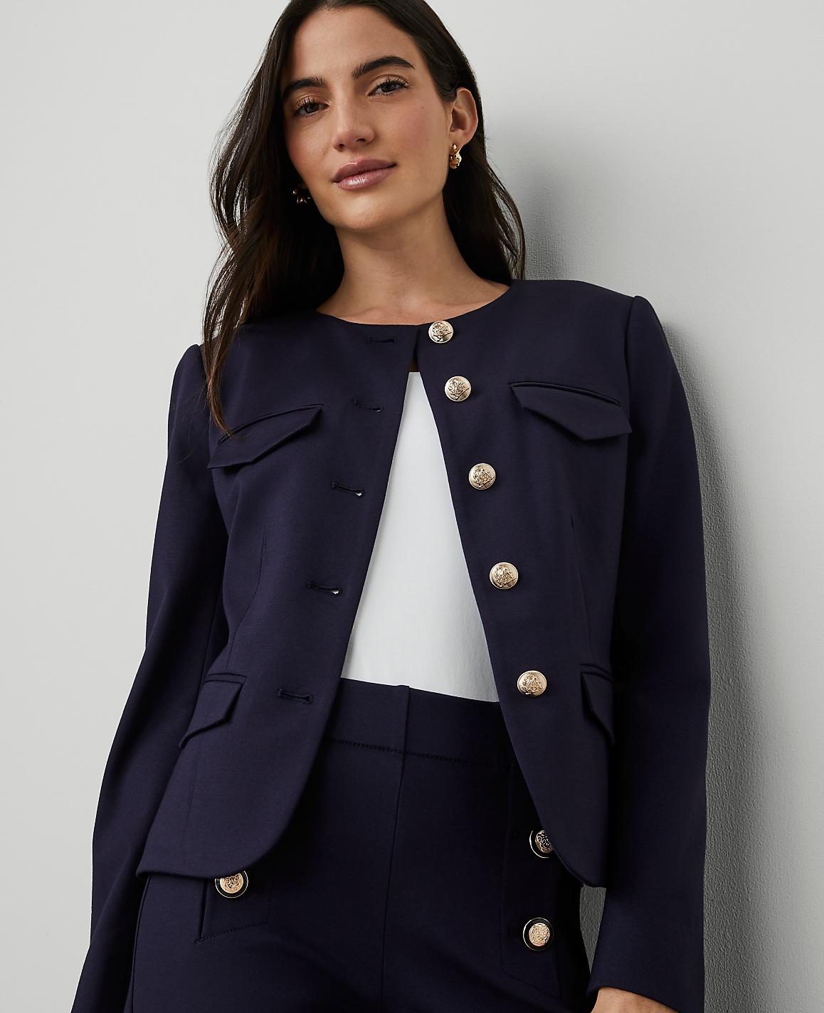 Petite Ponte Crew Neck Jacket