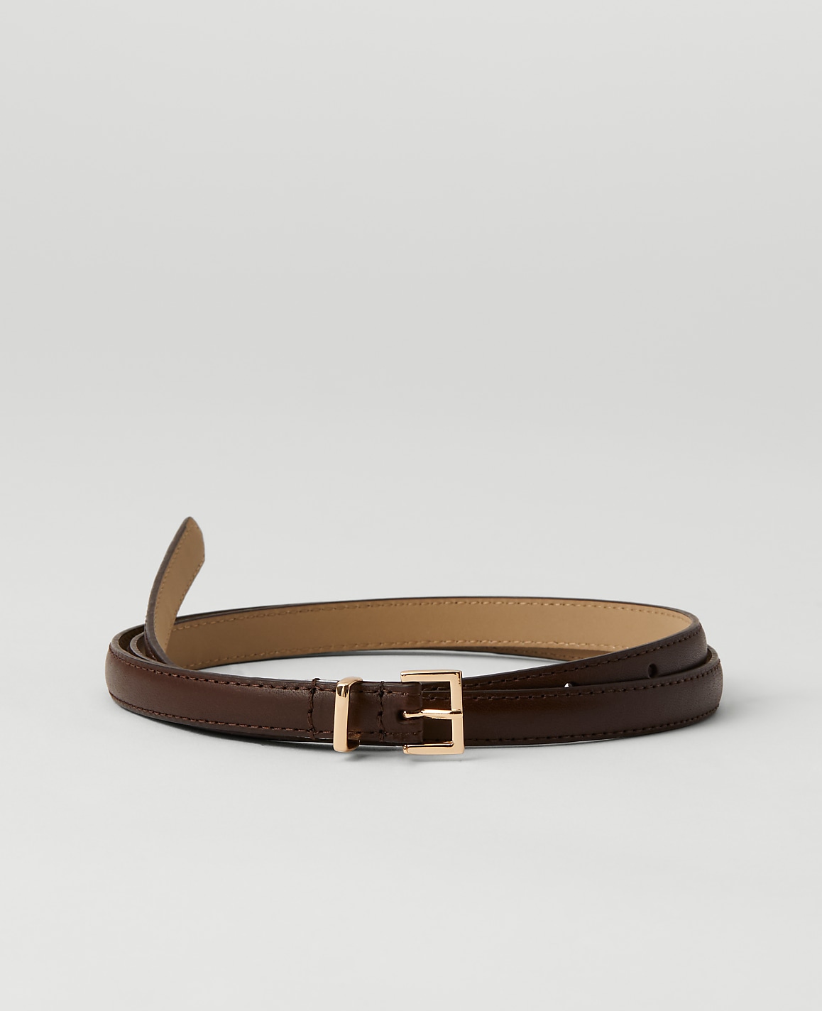 Skinny Mini Buckle Leather Belt