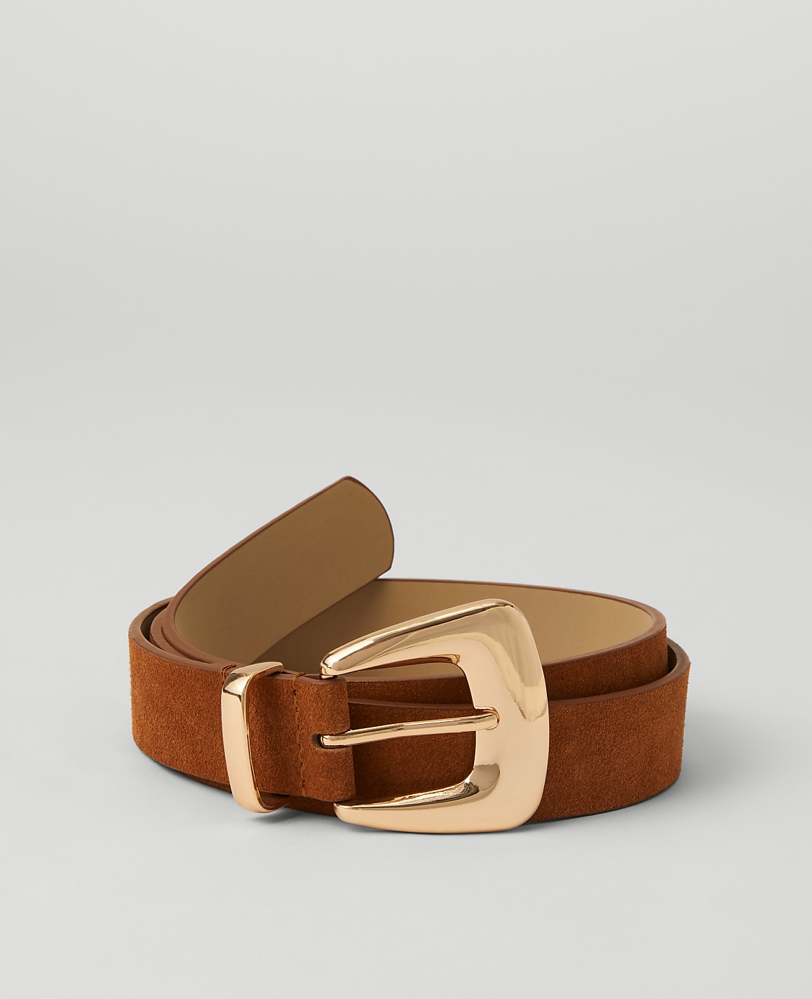 Chunky Buckle Suede Belt