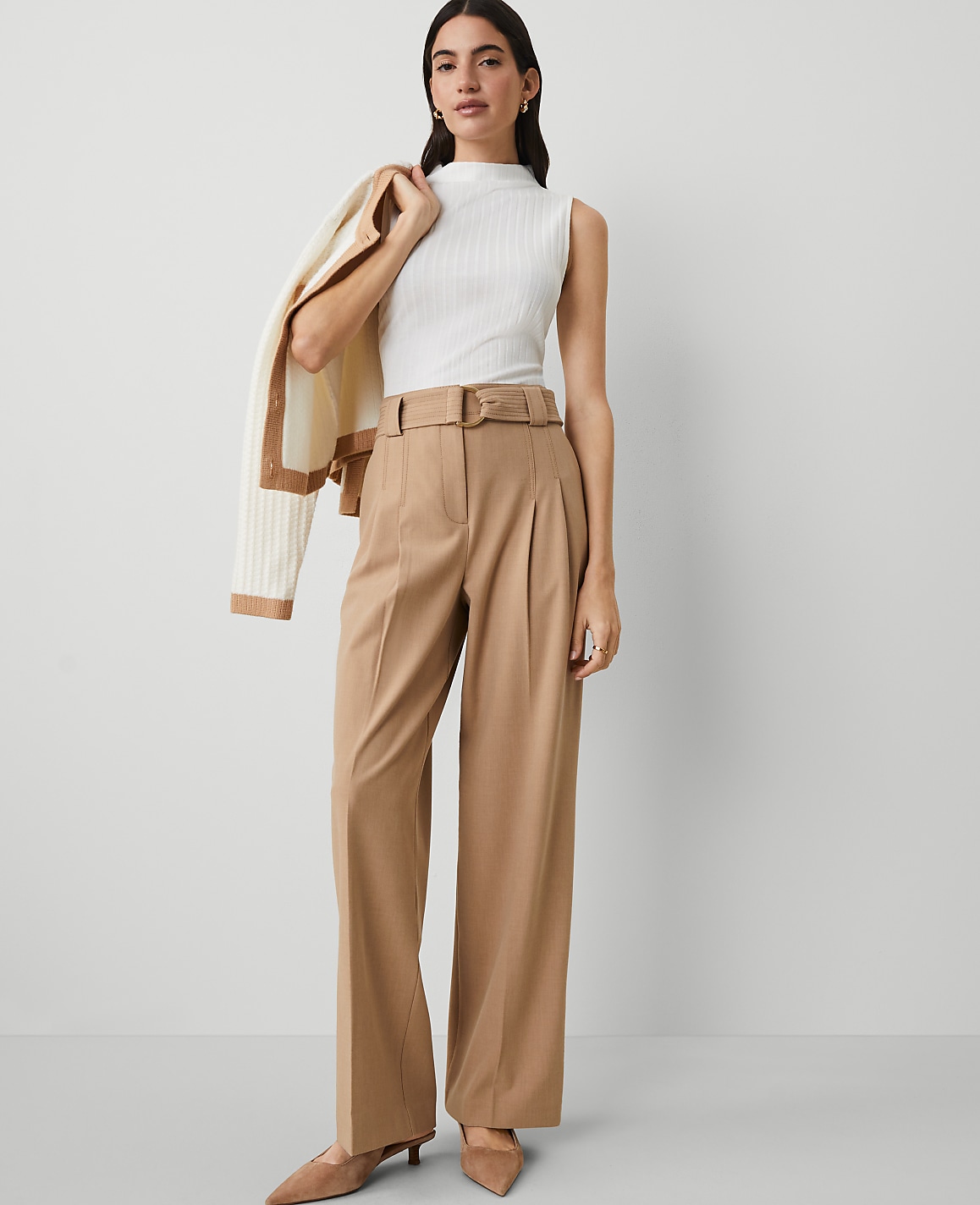The Tall Belted Straight-Leg Pant